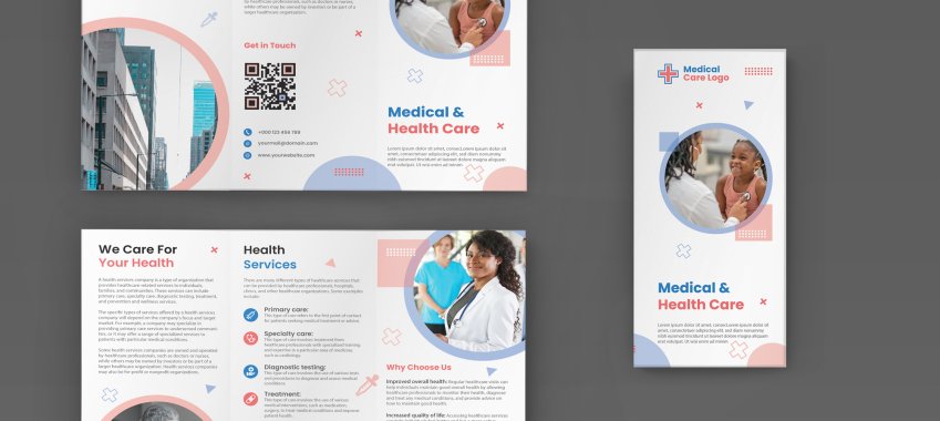 Medical Care Tri-Fold Flyer Template Download 2023